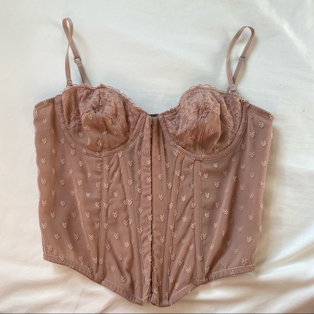 urban outfitters pink corset size small